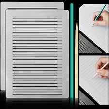 Fainne 2Pack Plastic Straight Line Stencil Template for Journaling 9mm