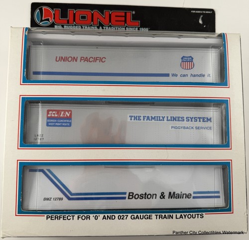 Contenedores intermodales Lionel #6-12784 UP LN B&M vagones tren ferrocarril calibre O O27 | Zustand: Used