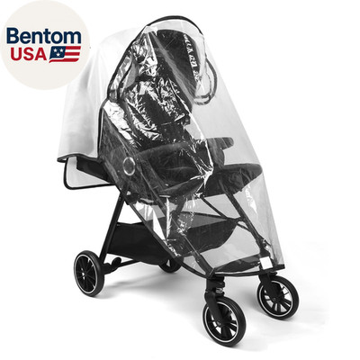Clear Stroller Rain Cover, Universal Stroller Cover Breathable, Foldable Travel 