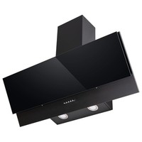 electriQ 90cm Angled Chimney Cooker Hood - Black eiQAS90BL