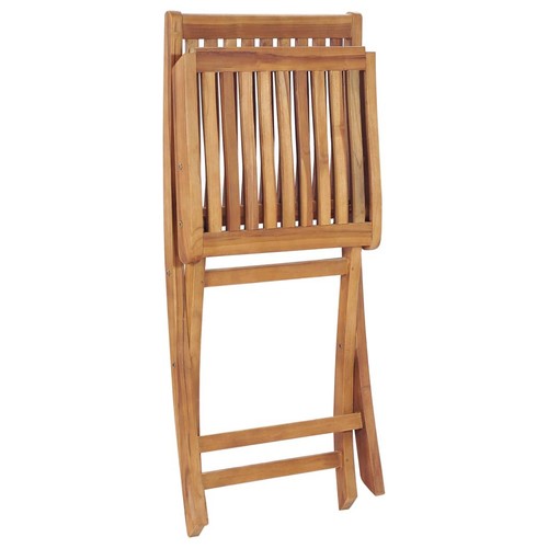 Klappbare Gartenstühle 2 Stk. Massivholz Teak - Bild 5 von 7