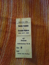 Derby County V Crystal Palace  Division 1 20/10/1969