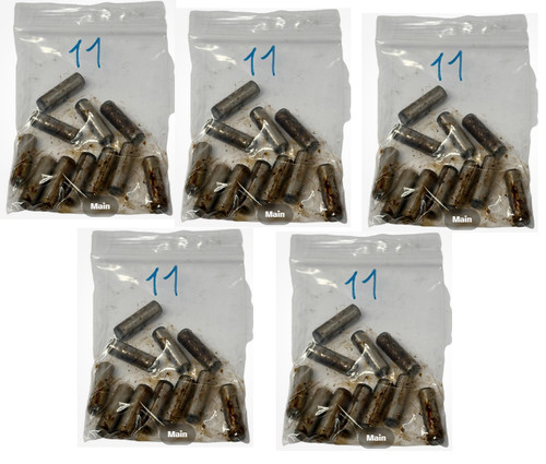 Lot of 5 Packs (55) – 1/3 in × 1 in Dowel Pins – 11 Per Pack