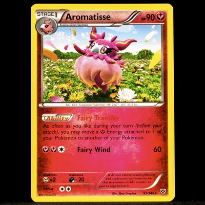 Aromatisse 93/146 Non Holo Rare XY Base Set Pokemon Card