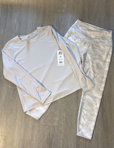 New women RBX Active Set. Light Beige Long Sleeve Top With RBX Active Joggers