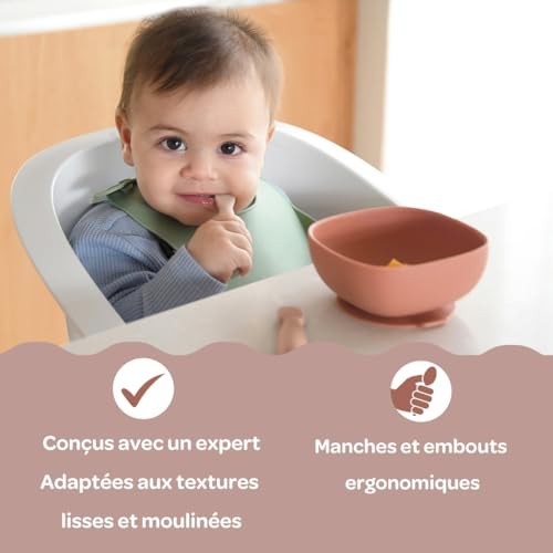 Pré-cuillères bébé BÉABA en silicone de qualité supérieure pour nourrisson - 4