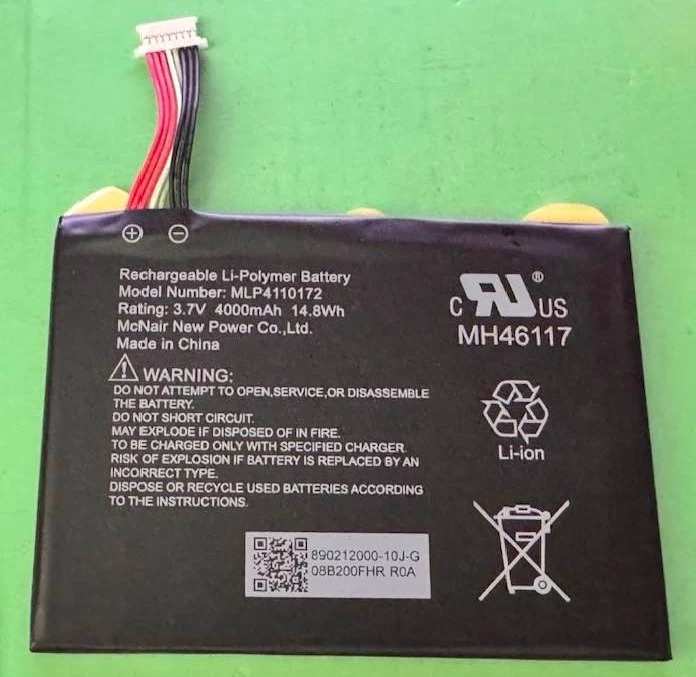 Batteria Al Litio Polimeri Per Navigatore Magellan RoadMate 1220 - 1100mAh, 3,7V, Nero - 6