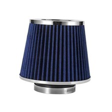 Clamp-On Car Air Intake Filter, 3 In/3.5 In/4 In Three Size High Silver/Blue