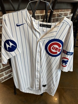Nike Chicago Cubs Suzuki #27 MLB Jersey White Pinstripe Baseball 