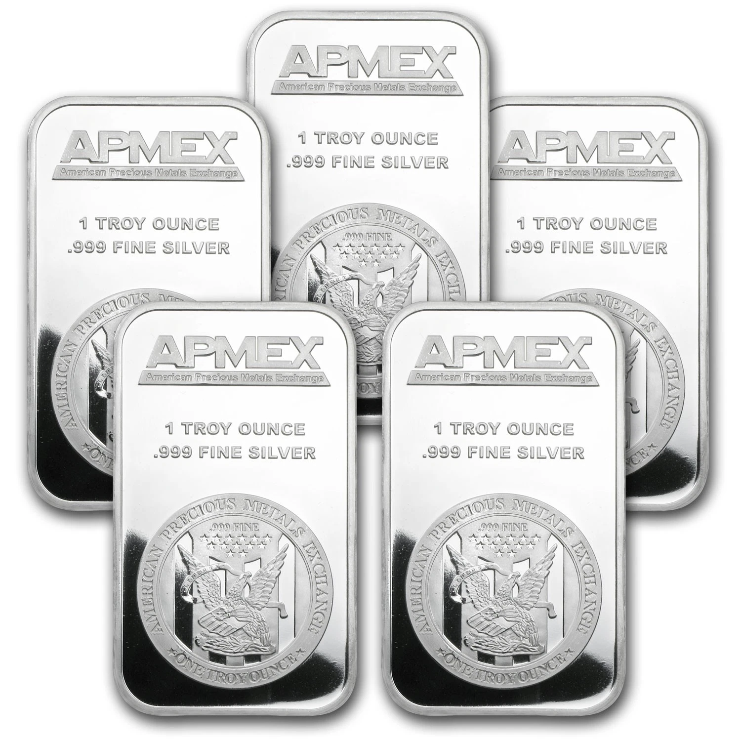 1 oz Silver Bar - APMEX (Lot of 5 Bars) Review