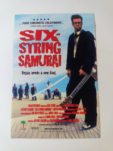 Six String Samurai Promo Convention Postkarte / Aufkleber 1998 - Bild 1 von 4