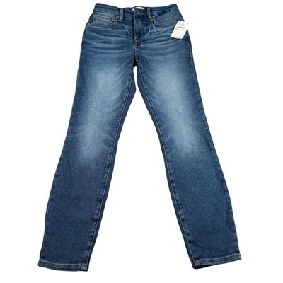 Good American Good Waist Jeans Womens 2 (FITS 25 X 26) Blue Skinny High Rise NEW