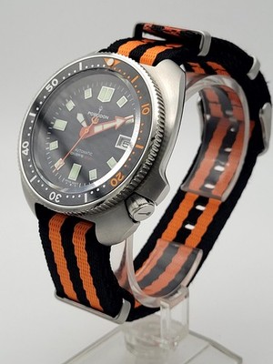 Poseidon Willard Watch SEIKO TMI Automatic Movement 200m WR Orange Trident 