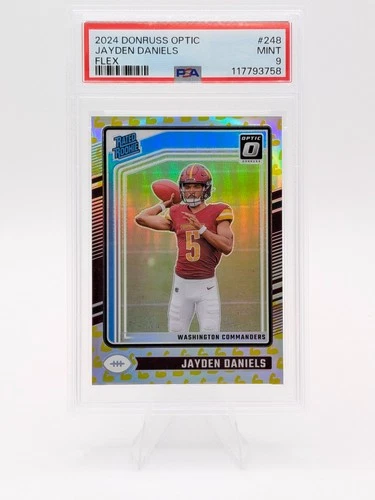 2024 Panini Donruss Optic Jayden Daniels Rated Rookie Flex Prizm RC /149 PSA 9