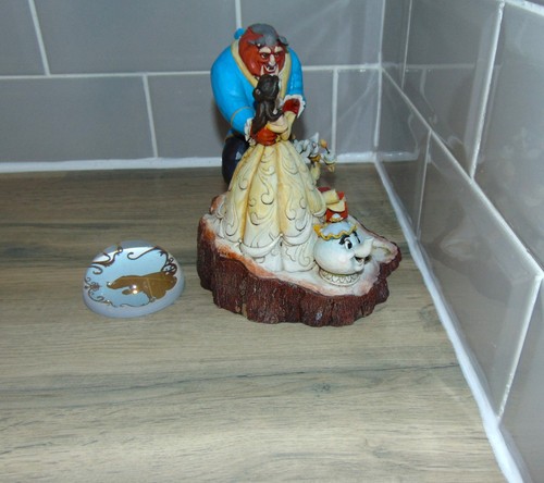 Disney Traditions Die Schöne und das Biest Figur (Jim Shore) BESCHÄDIGT/ARM & Briefbeschwerer - Bild 8 von 17