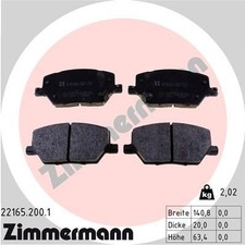 ZIMMERMANN BREMSBELÄGE SATZ VORNE passend für ALFA TONALE FIAT 500X JEEP COMPASS
