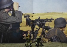 Prewar-2 German Soldiers-Kneel w/Range Finder Kneel w/Movable Arm by Elastolin