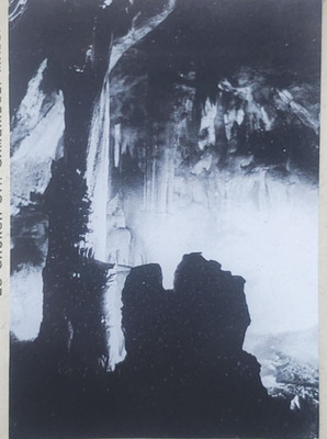 Central Hall, Hornos de la Peña Cave, Spain, Magic Lantern Glass Slide
