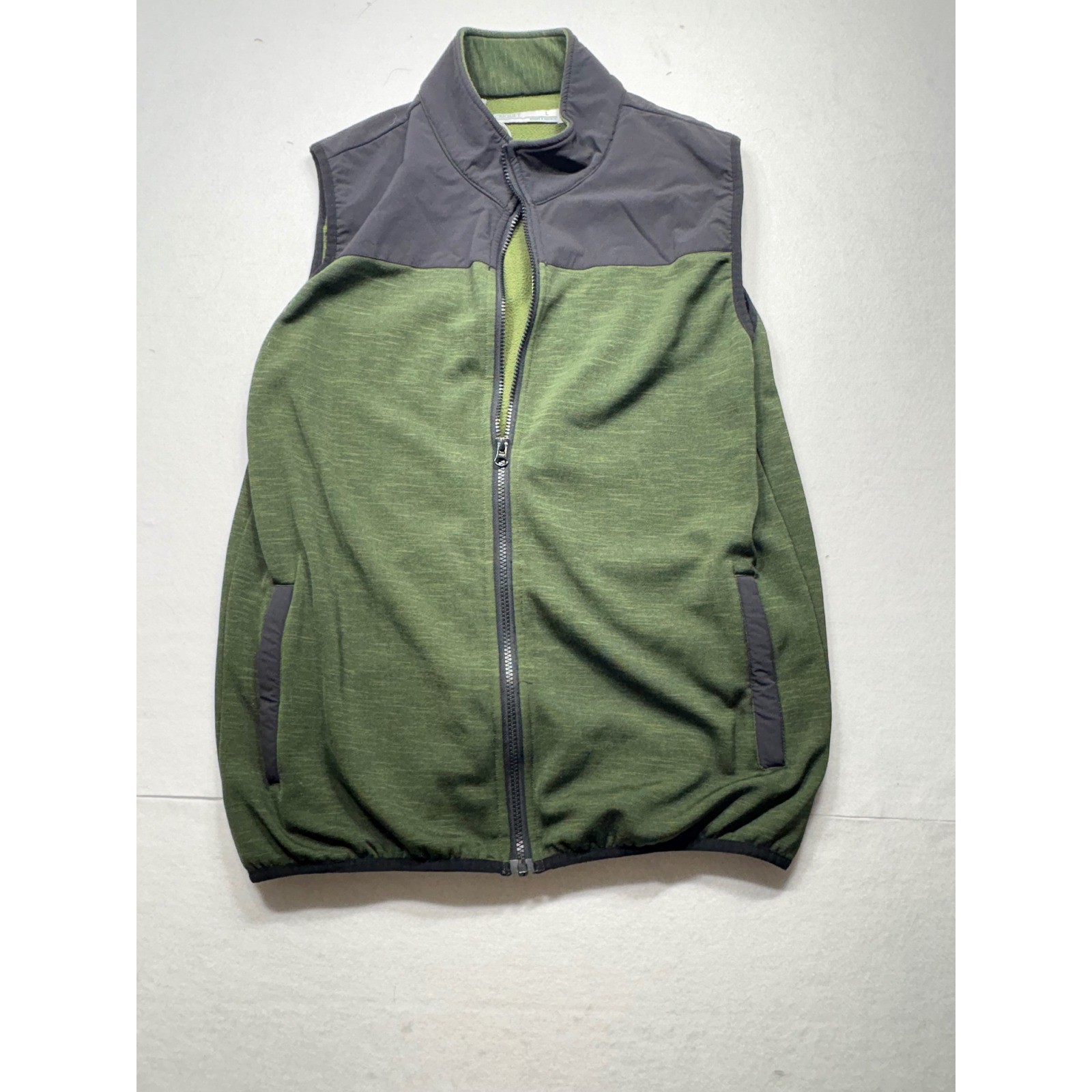 CRIQUET Men's Fleece Vest Full Zip Green Size L