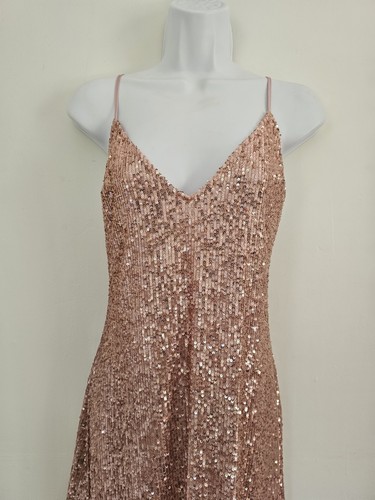 Victoria’s Secret Rose Gold Sequin Slip Dress Size Small Dream Angel Collection - Picture 2 of 16