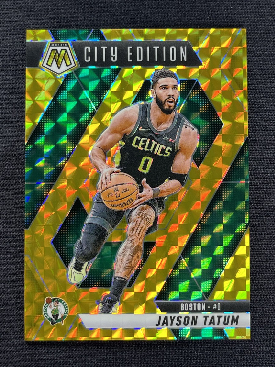 2024-25 Panini Mosaic Jayson Tatum #287 Gold Mosaic Prizm City Edition /10