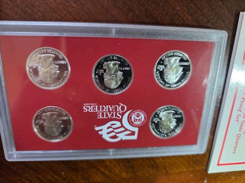 2005 S SILVER Proof Set Quarters CA MN OR KS WV w/ COA | U.S. Mint 50 State Qtrs - Picture 9 of 17