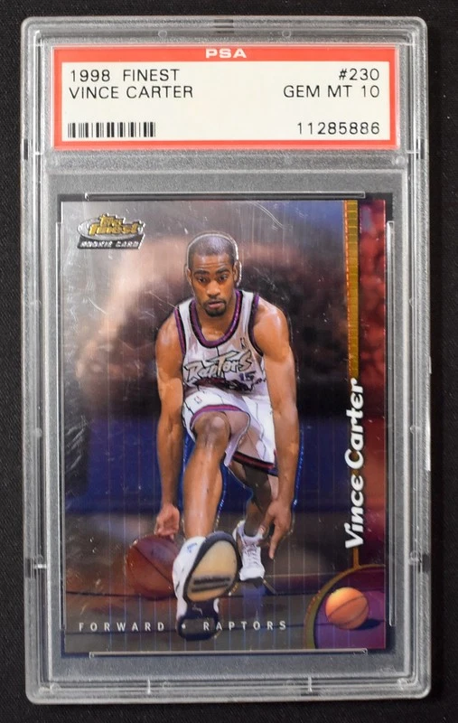 Vince Carter Basketball Grade 10 Rookie Sports Trading Cards