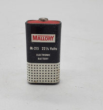 Vintage Mallory Electronic Battery M-215 22 1/2 Volts USA Display Only.