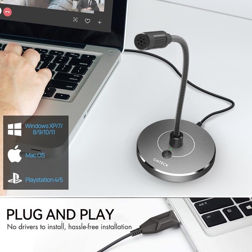 CMTECK-USB Computer Microphone-G009-Noise Cancelling-Recording Desktop Mic - 第 8/8 張圖片