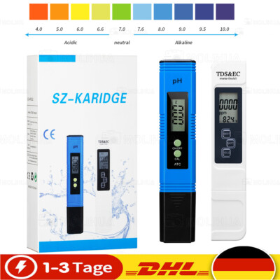 Digital PH Meter + LCD TDS EC Water Purity PPM Filter Hydroponic Pool Tester Pen