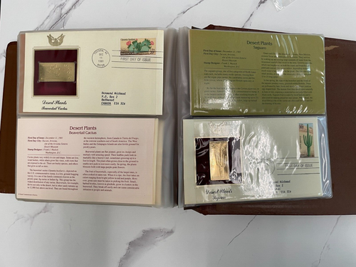 45 Golden Replicas of United States Stamps Surfaces 22K Gold Great Collection - Picture 2 of 12
