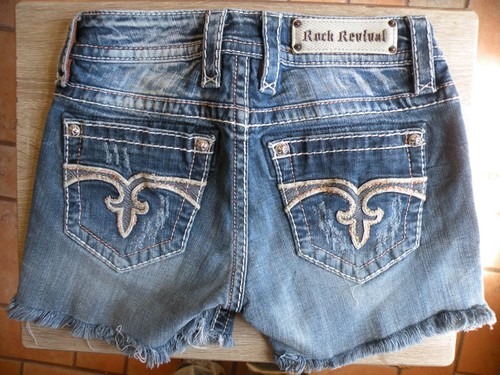 Rock Revival Emilie Easy Short Women's Cut Off Jean Shorts Size 25 - Picture 2 of 5