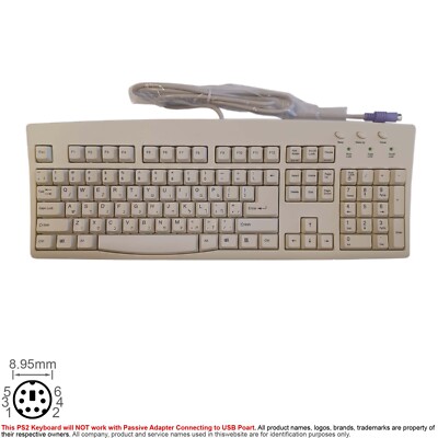 Keyboard PS/2 6-Pin PS2 PSII Solidtek ACK-260A Multi Language Layout Hebrew