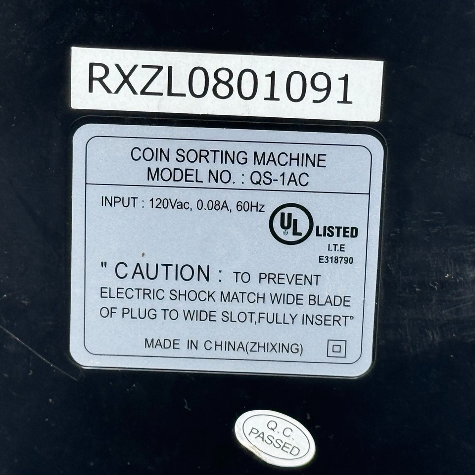 Royal Sovereign Coin Sorting Machine Quick Sort QS1AC Black Sorter eBay