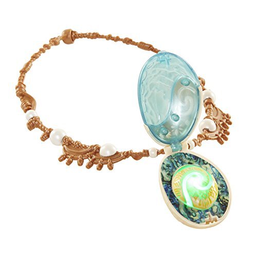 Disney Moana Necklace Light Up Magical Seashell Heart of Te