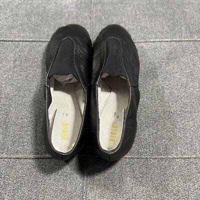 Bloch Jazz Shoes Womens 7.5 Black Leather Elastic Dance