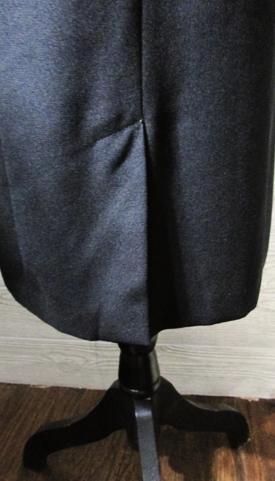 VETEMENTS Y2k ABITO NERO M mercoledì Addams raso bianco colletto a punta e polsini vintage grunge