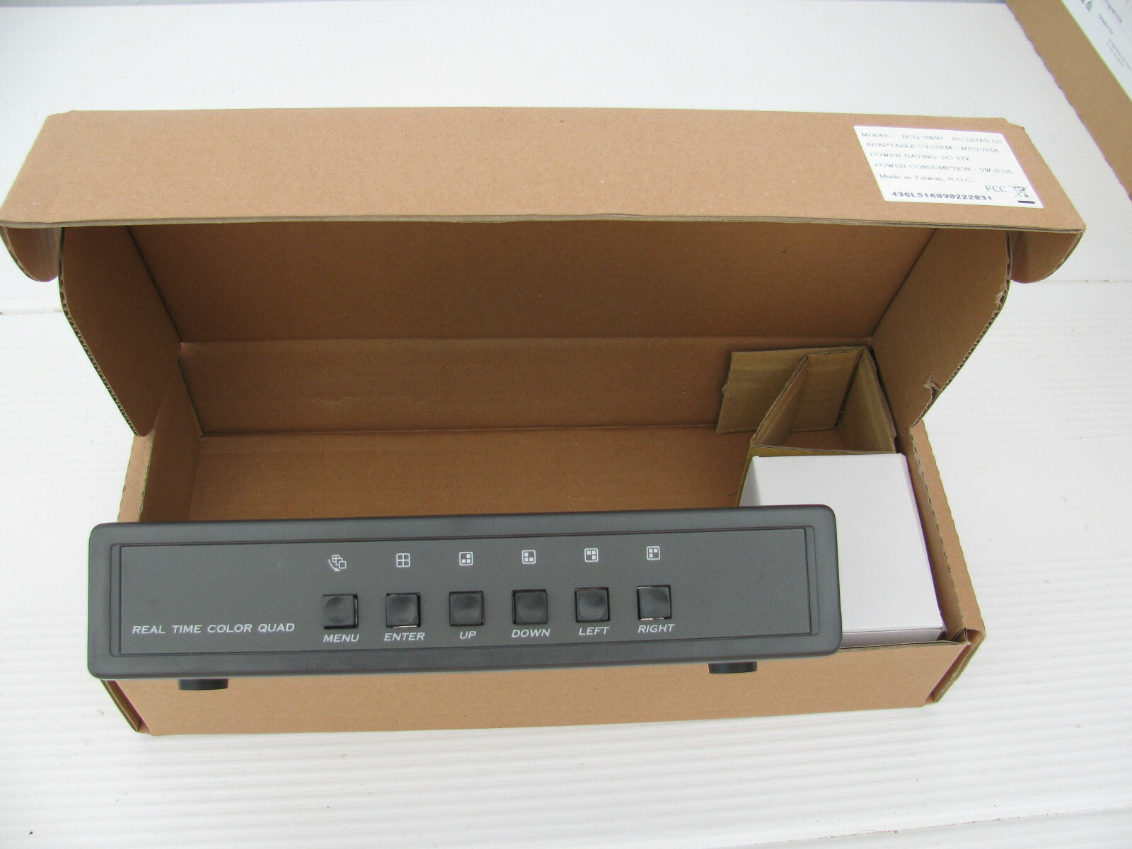 New Real-Time QUAD 4 channel Video for CCTV Security Cameras BNC out Loop & AC