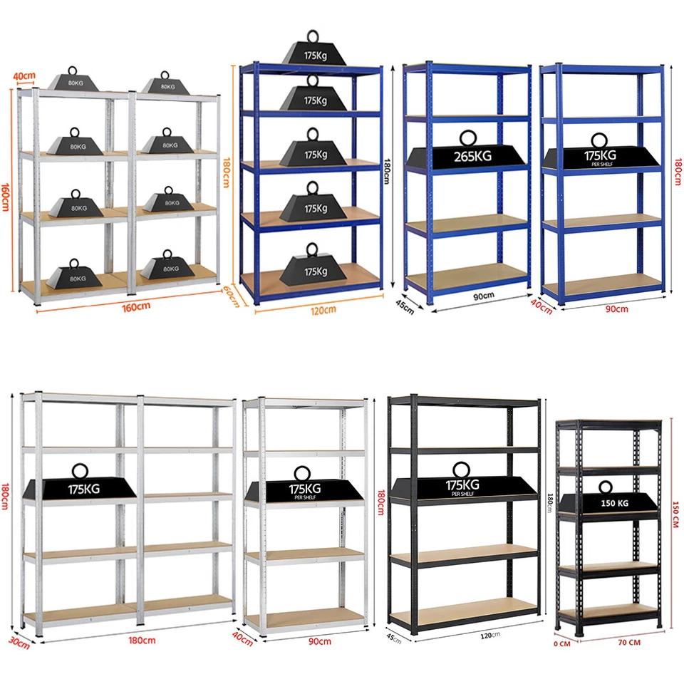 YAHEETECH Schwerlastregal Steckregal Lagerregal Werkstattregal Kellerregal Regal Büroregal
