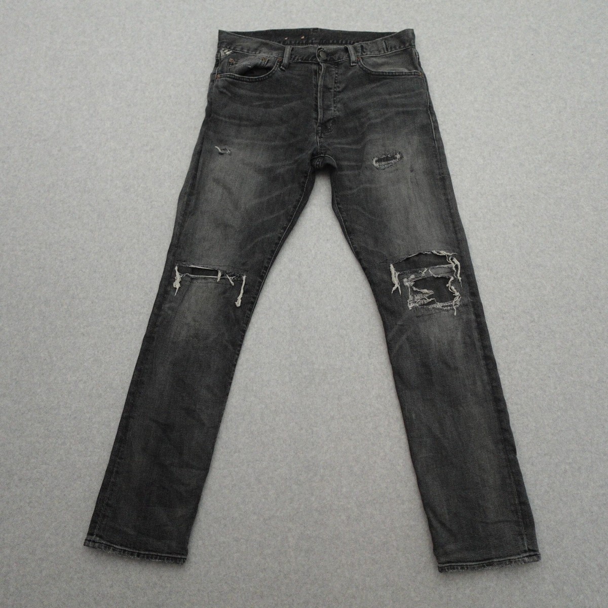 Denim & Supply Ralph Lauren Patchwork Jeans Mens 32 in Black 