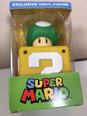 Super Mario Exclusive Vinyl Figure 1UP Mushroom On Coin Block