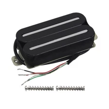High Output Hot Dual Rail Humbucker Pickup For Electric Guitar Ceramic Black