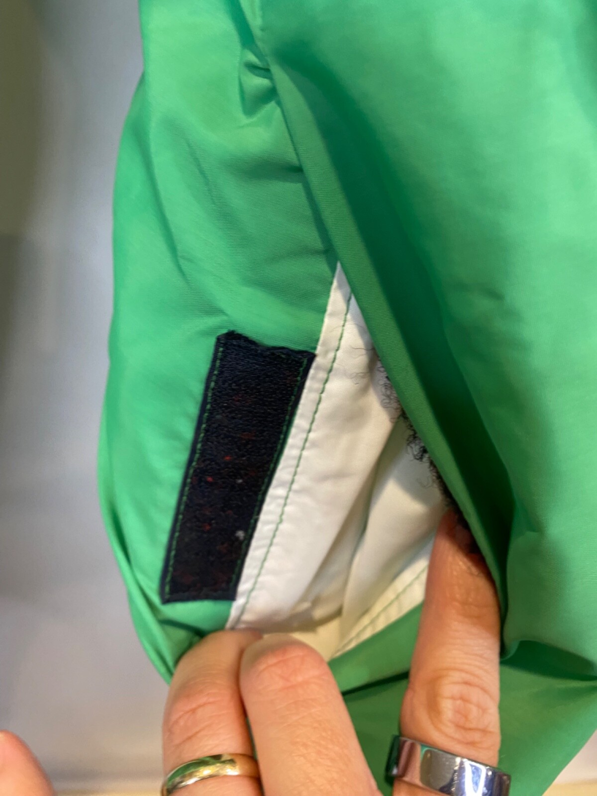 VTG Plain Brown Wrapper Snap Front Jacket Bright … - image 5