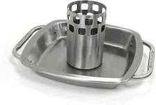 Broil King Stainless Steel 9.5" x 9.5" Chicken Roaster with Pan New 69133