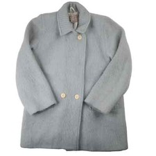 Vintage Hilda Ltd Womens Small Icelandic Wool Lined Coat Blue