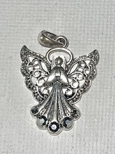Angel Wings Silver Tone Pendant