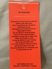 Bookmark Inspirational Gift "On Success"