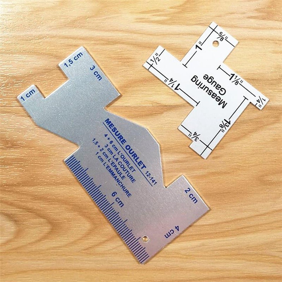 Precision Seam Measuring Metal Quilting Tailor Ruler Template Sewing
