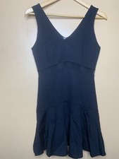 Cefiam Women Large Dress Fit & Flare  Empire Waist Black Wide Strap Sleeveless