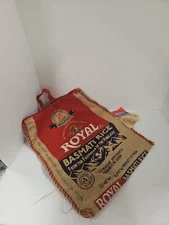 NEW Handmade Approx 18x14 Tote Bag made from Royal Basmati Rice Burlap Bag 2E